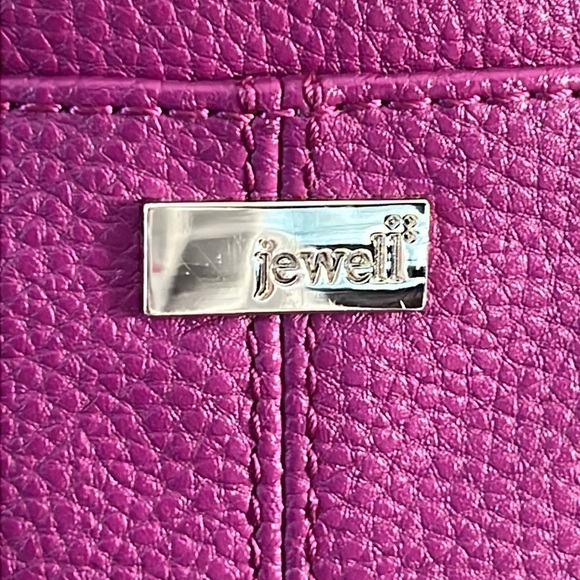 Thirty-One 31 Jewell Townsfair Purple Reversible ShoulderTote Bag Purse - Picture 3 of 17